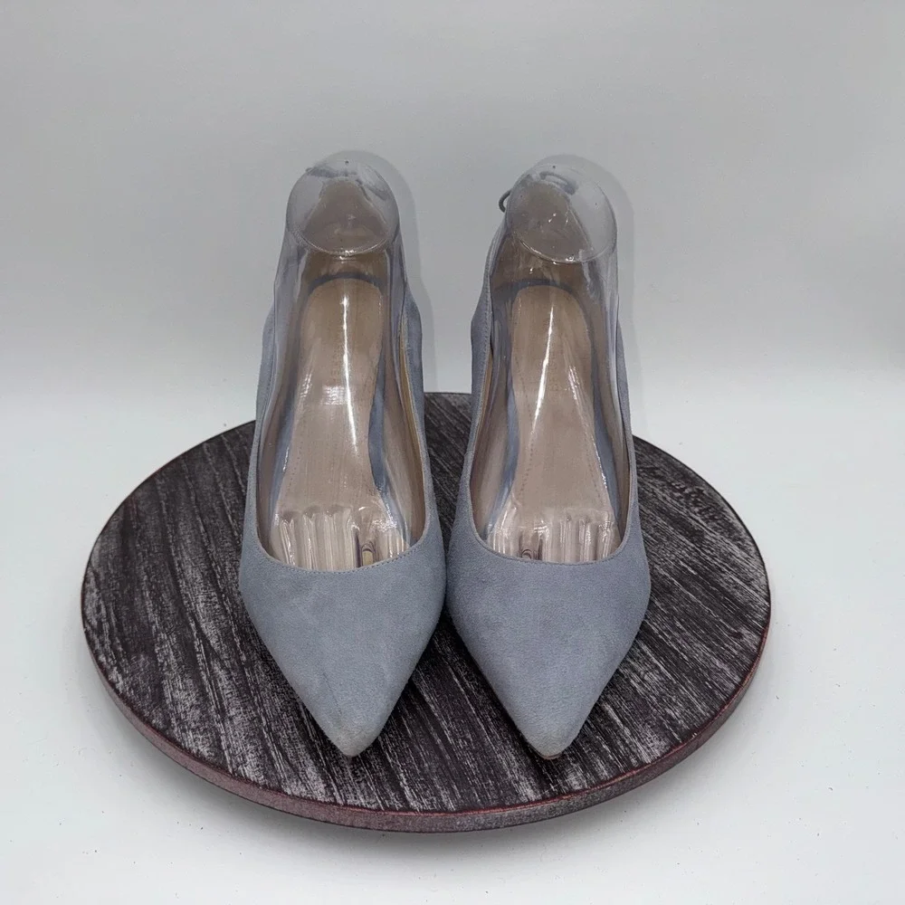 Marc Fisher Pumps Womens 10 Tammye Tassel Heels‎ Blue Suede Pointed Toe Shoes
